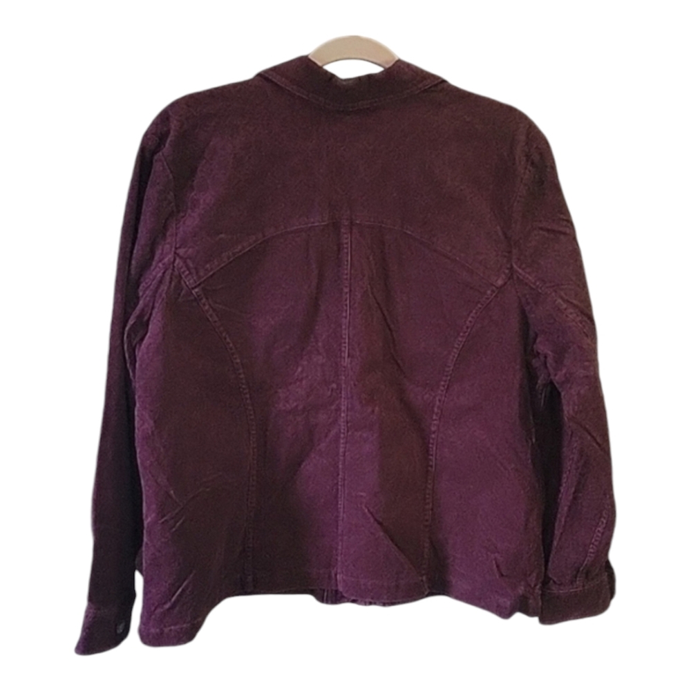 Cj Banks - Stretch Textured Corduroy Purple Jacket - Size X - Picture 8 of 10
